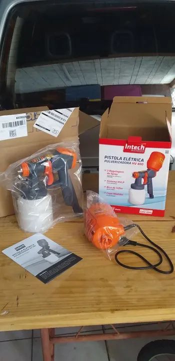 Pistola elétrica de pintura e pulverização nova 