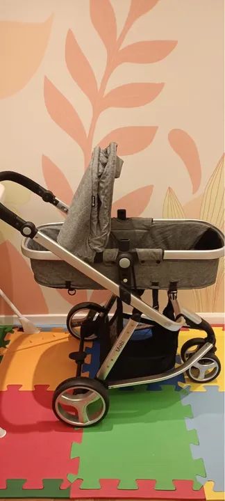 Carrinho de Bebê  Safety  completo com Bebe conforto - Cinza - semi novo - Foto 4