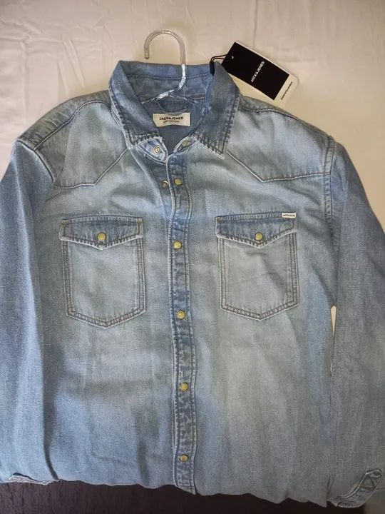 Casaco Jeans Manga Longa Azul JACK & JONES         Tam M