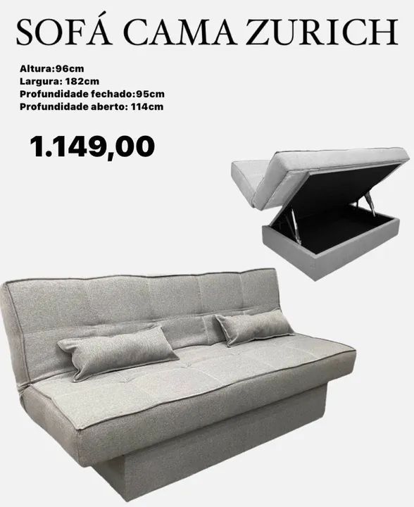 Sofá cama zurich- ENTREGA HOJE!!