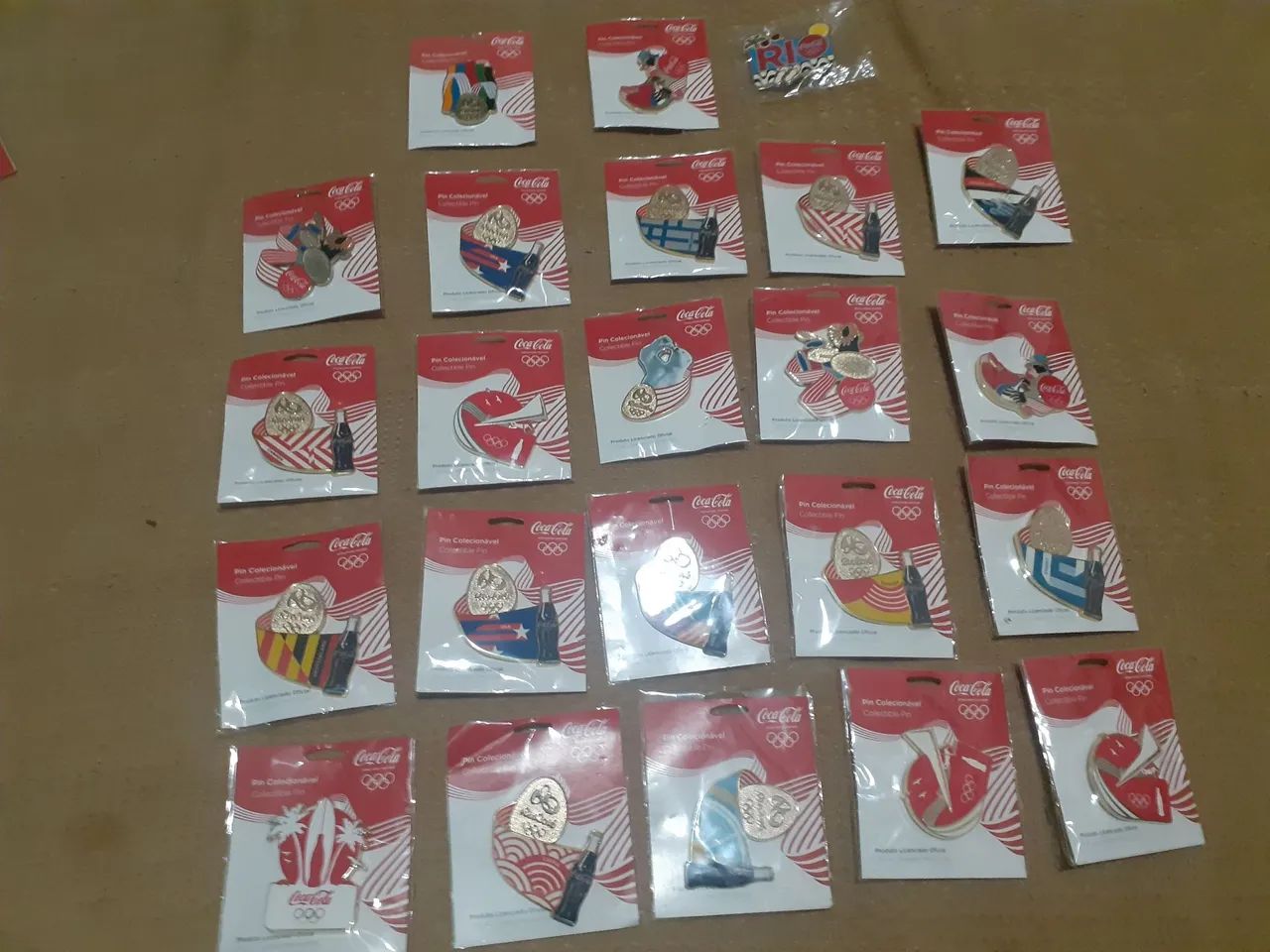 Pins Coca-Cola Rio 2016 - novos 23 pins