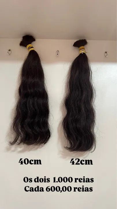 Cabelo Humano Natural 40cm e 42cm