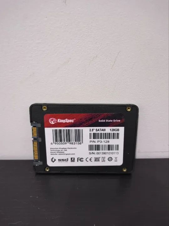 SSD 128GB SATA 3 KingSpec Seminovo - Foto 2