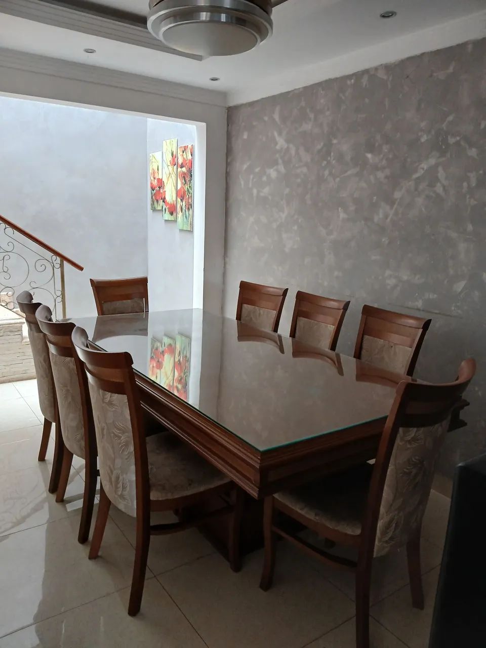 Mesa de Jantar em Madeira Maciça Trevisan 8 lugares