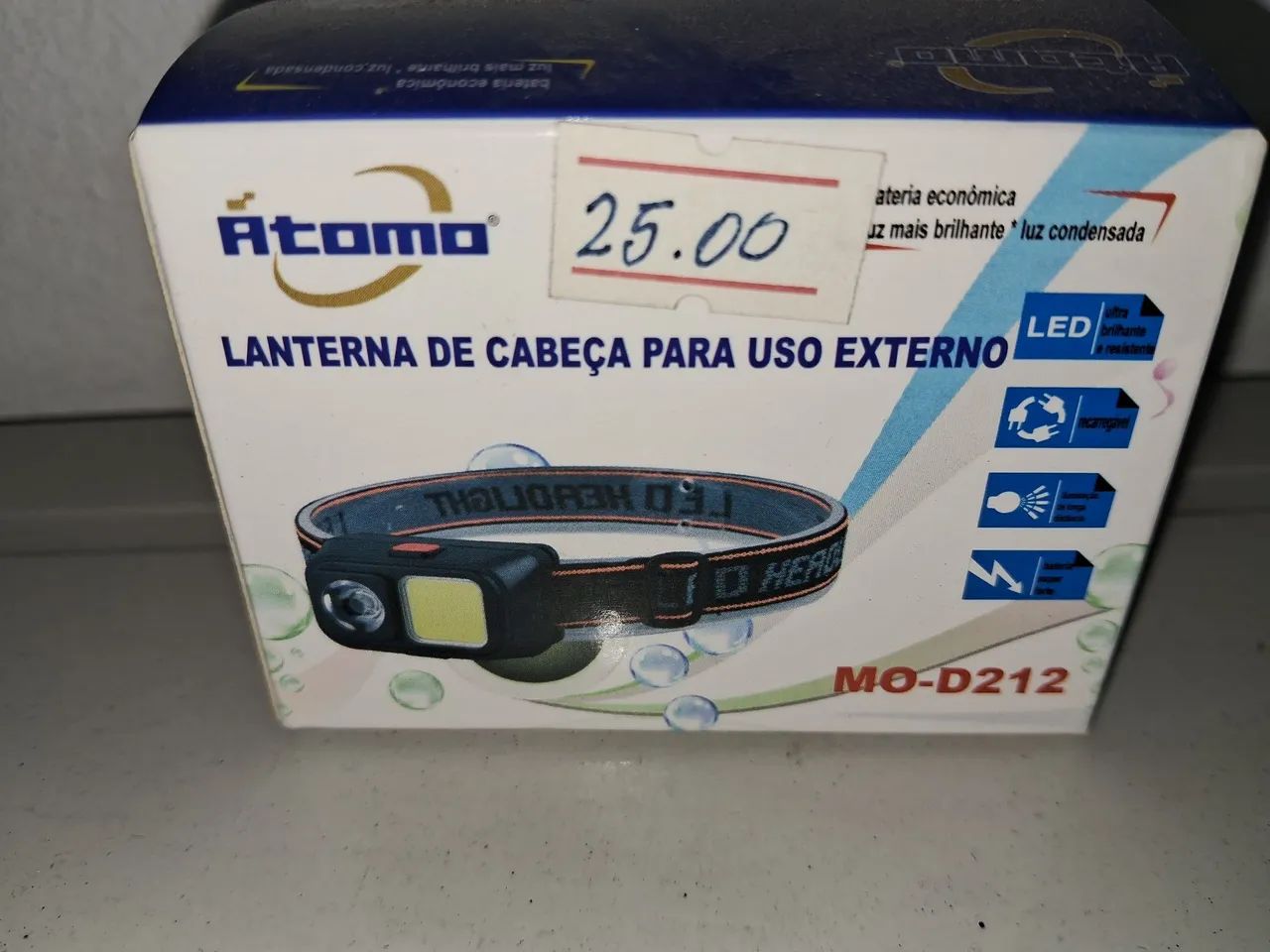 Lanterna de cabeça para uso externo