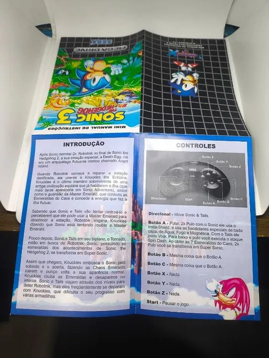 Caixa do Jogo Sonic 3 the Hedgehog para Mega Drive - Inclui Berço e Mini Manual P - Foto 5