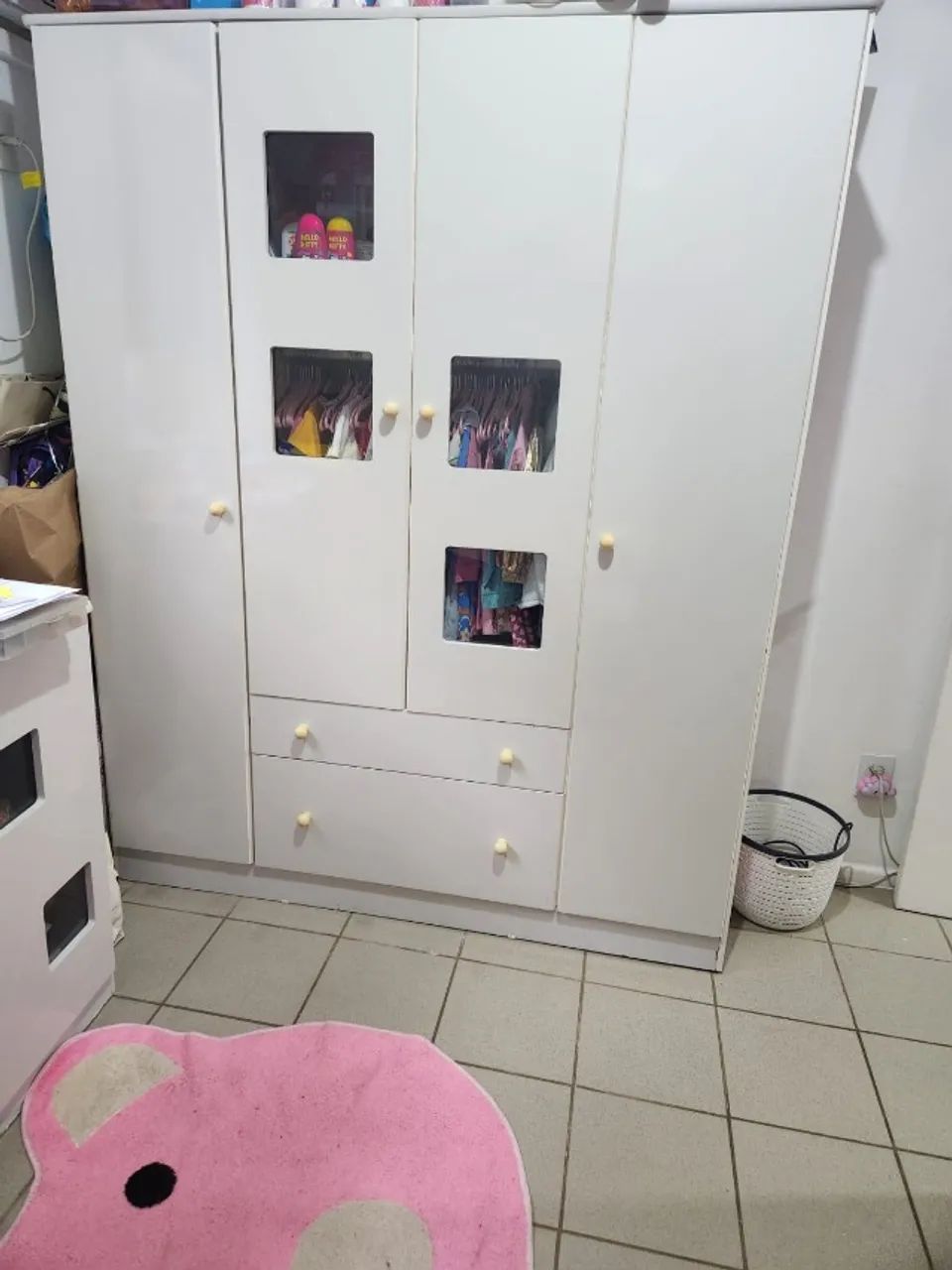 Guarda roupa infantil 4 portas 2 gavetas - MDF - Foto 4