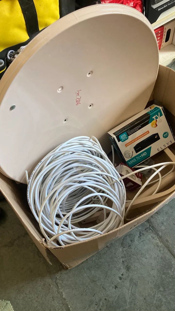 Antena e 45 mts Cabo coaxial serie 6 e receptor OiTV HD - Foto 4