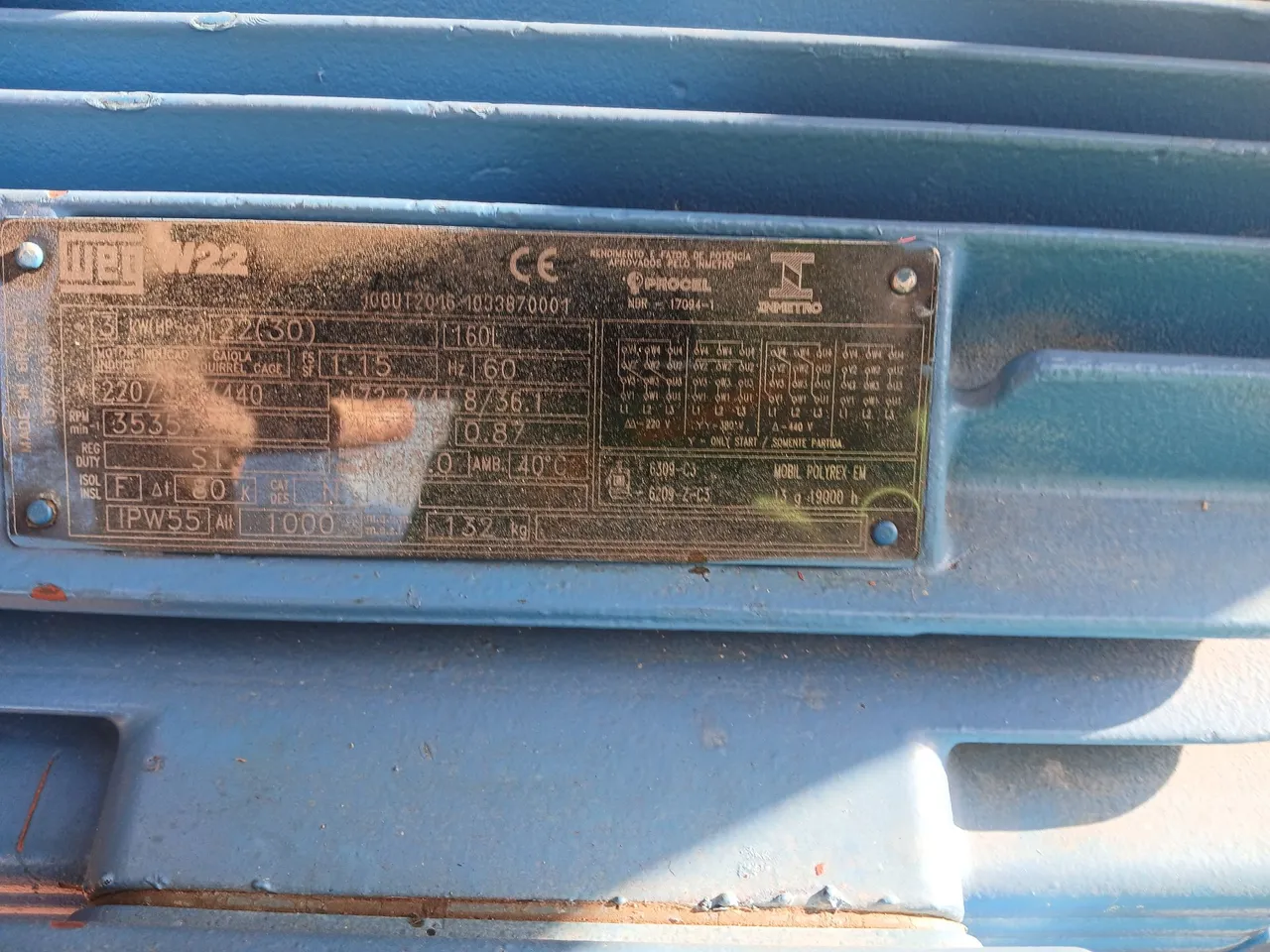 Motor Elétrico WEG W22 22kW/30CV