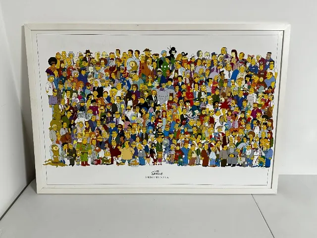Quadro Todos os Personagens "Os Simpsons" - Usado