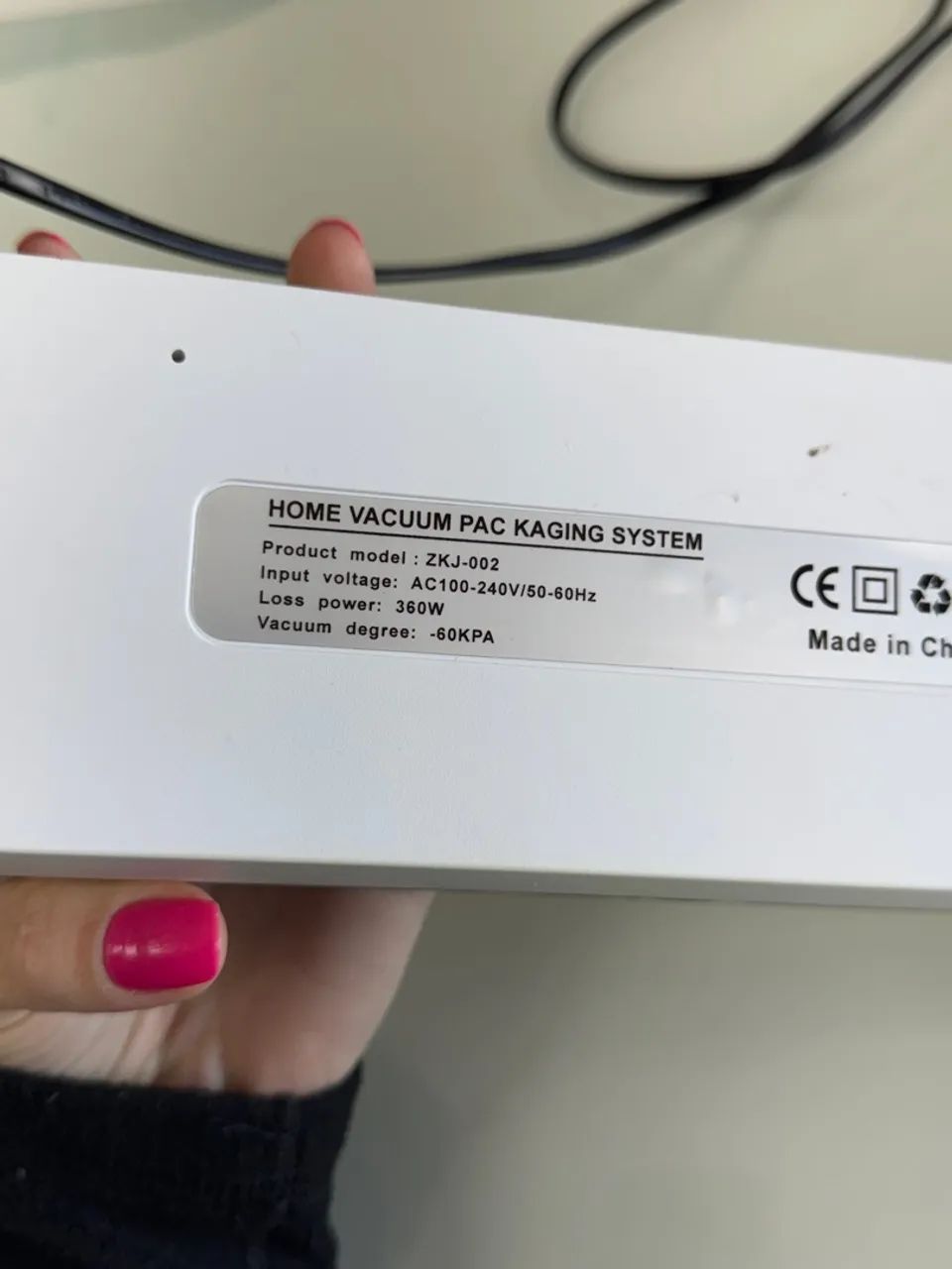 Seladora a vácuo portátil 