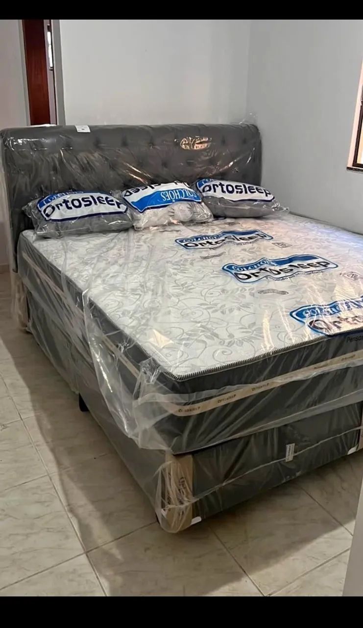 Cama box colchão e base 