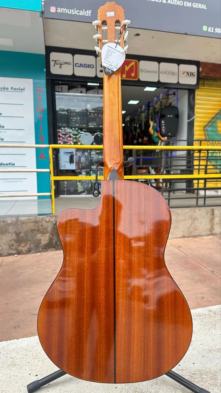 Violão eletroacústico Nylon EWA com afinador  - Foto 5