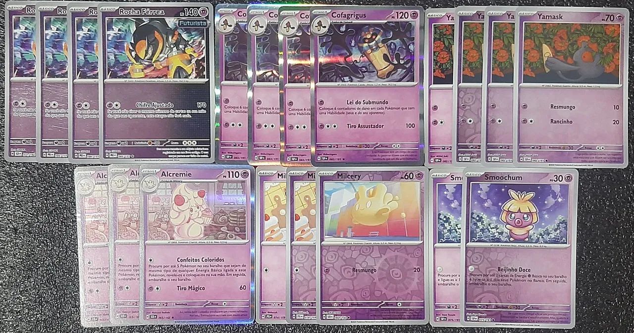 Deck Rocha férrea cartas originais de pokémon