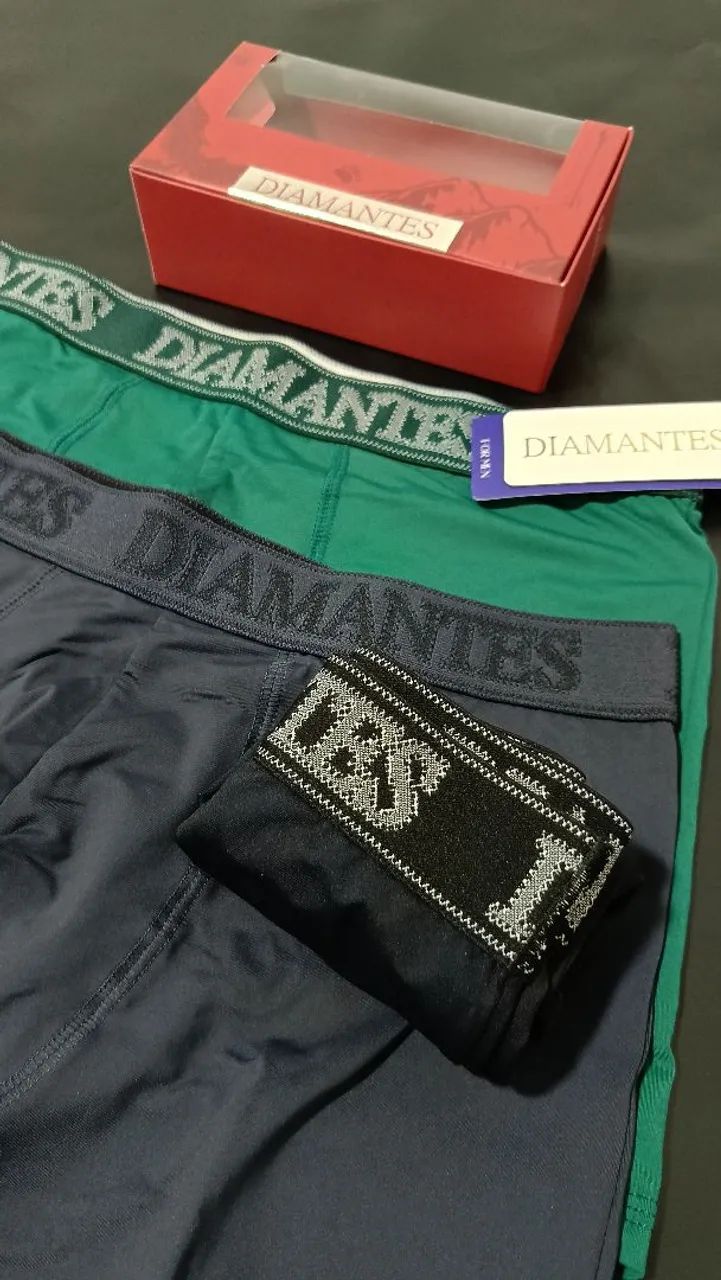 Cuecas diamantes adulto kit com 3 - Foto 5