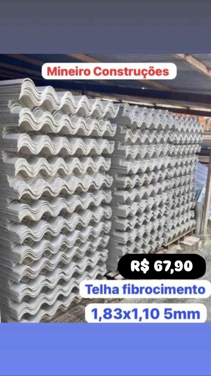 Telha Fibrocimento 1,83x1,10 5mm