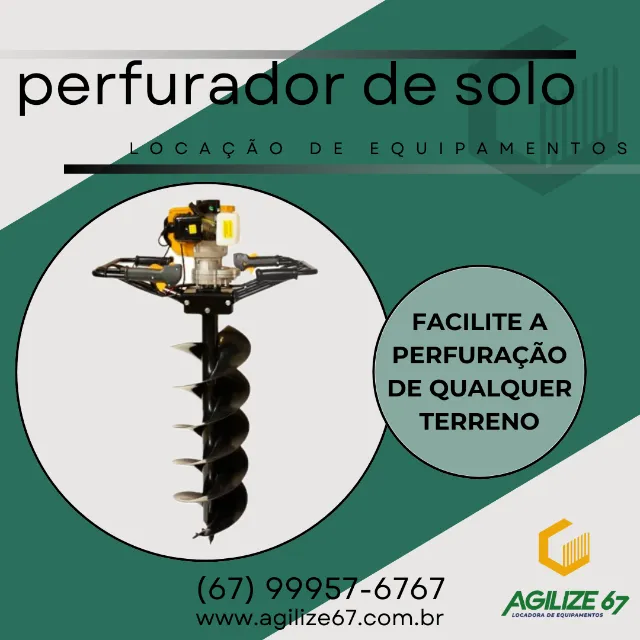 Perfurador de Solo - Aluguel