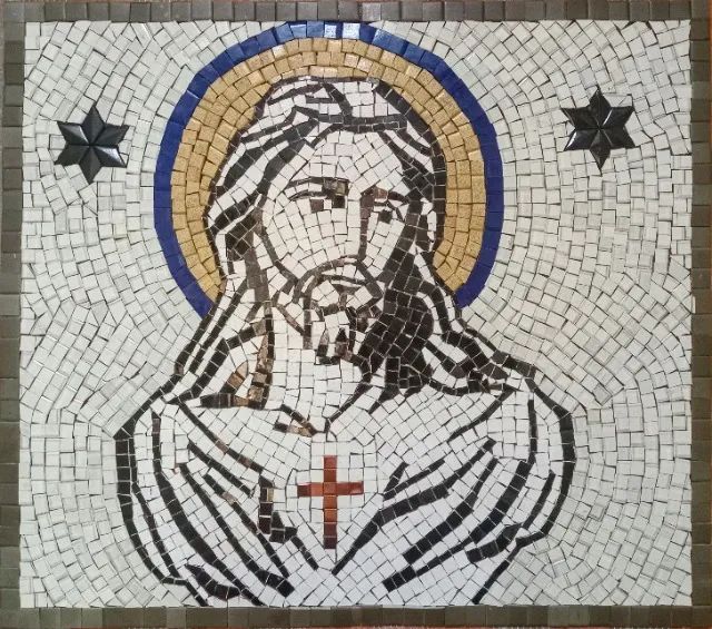 Mosaico face de Jesus Pantocrator 