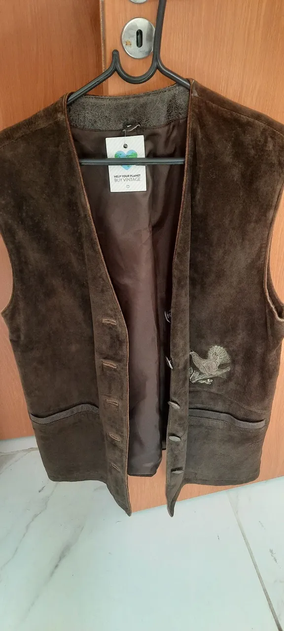 Colete de couro vintage! Masculino!