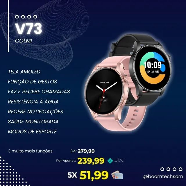 Smartwatch Colmi V73 | Garantia | Pronta Entrega - Foto 5