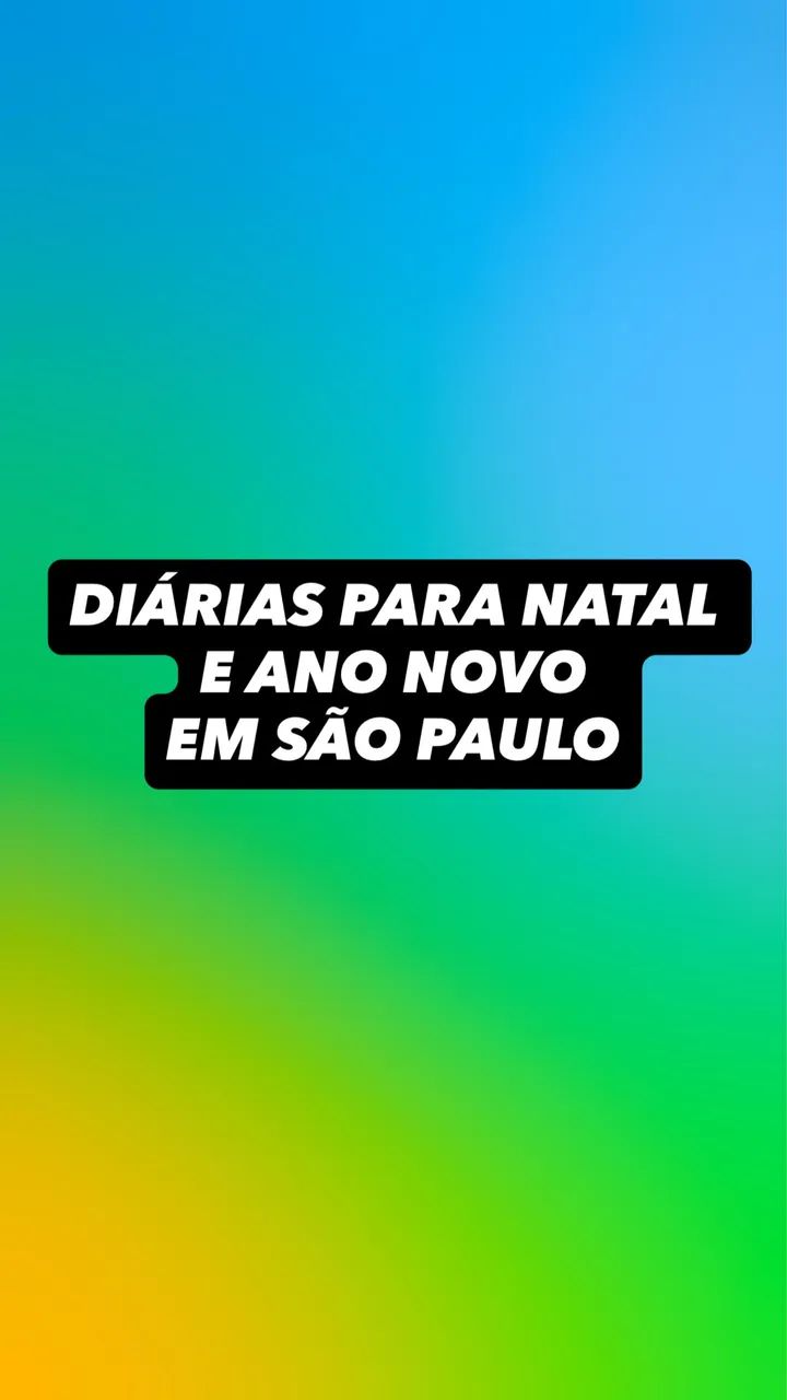 DIÁRIA PARA NATAL E ANO NOVO (SÃO PAULO)