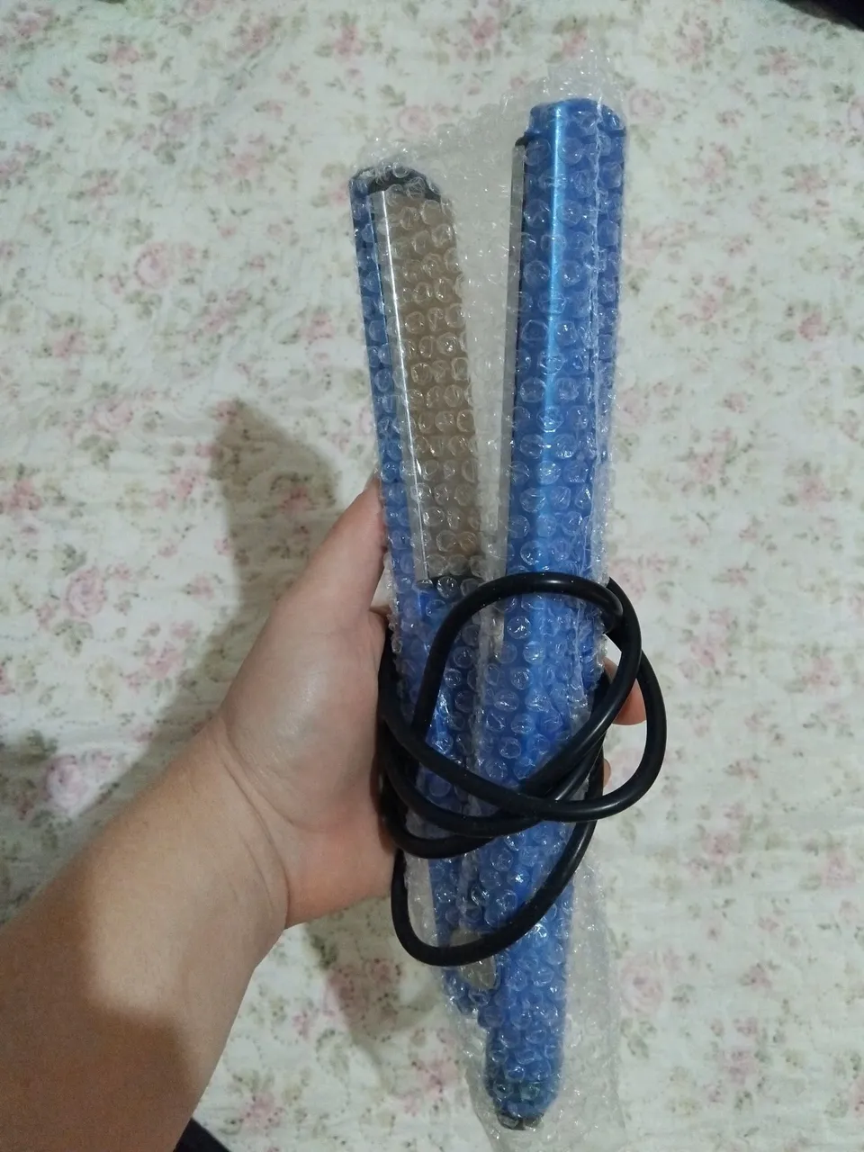 Prancha de Cabelo Azul - Nova
