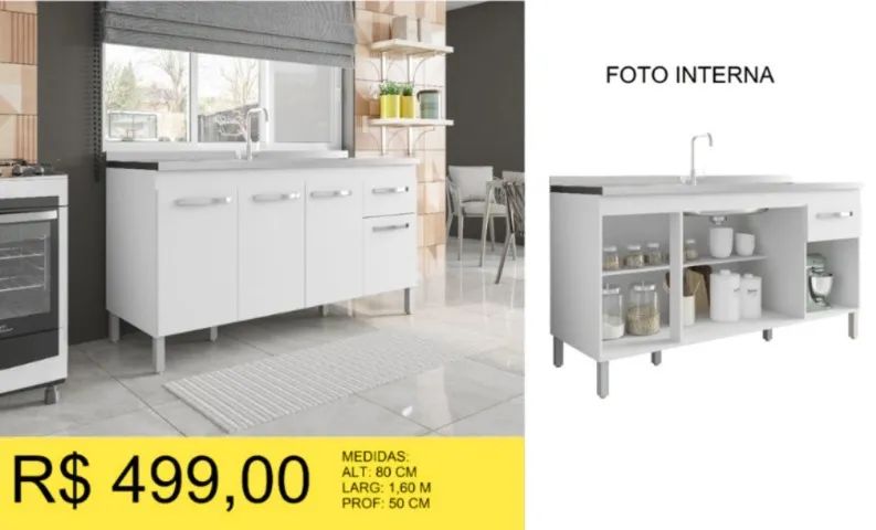 GABINETE PARA PIA DE 1,60M - Foto 2