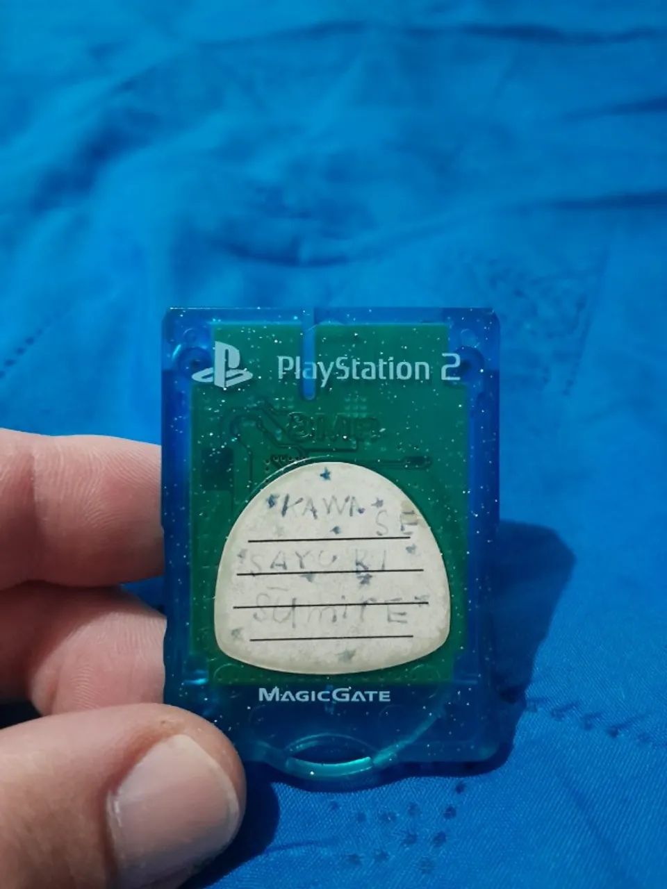 Memory Card PS2 Original Azul transparente Magic Gate