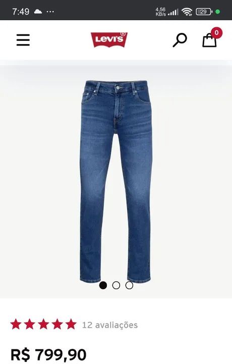 Levi's Nova Original 505 Regular Média - Foto 4