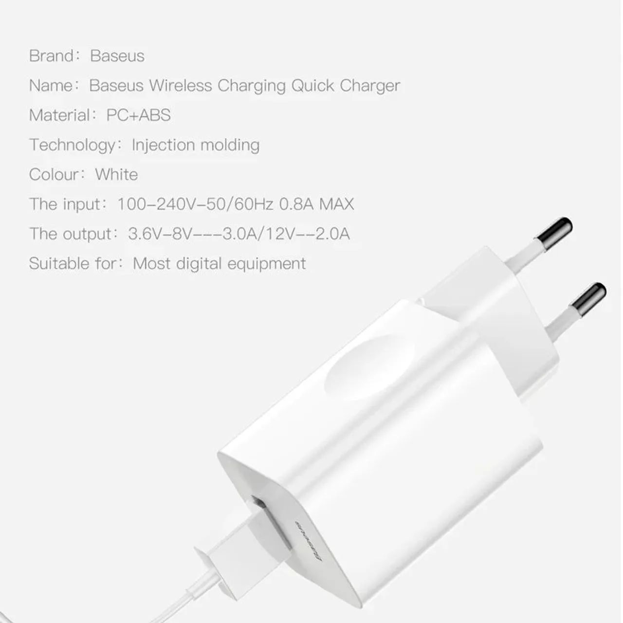 Carregador Baseus 24W USB Com Cabo USB C 2 Metros Novo - Foto 4