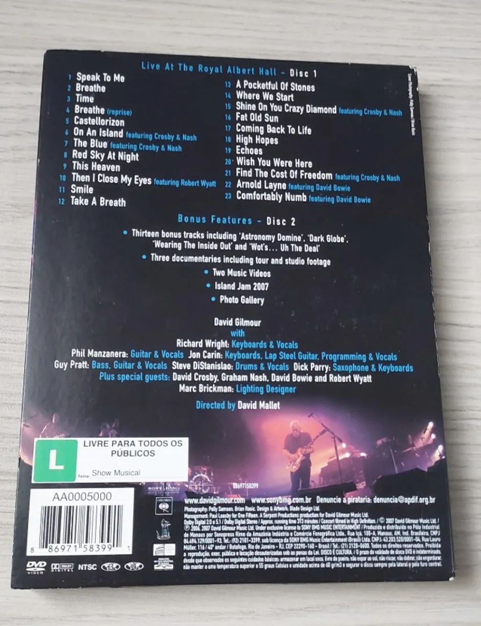 DVD David Gilmour - Live at the Royal Albert Hall - Foto 2