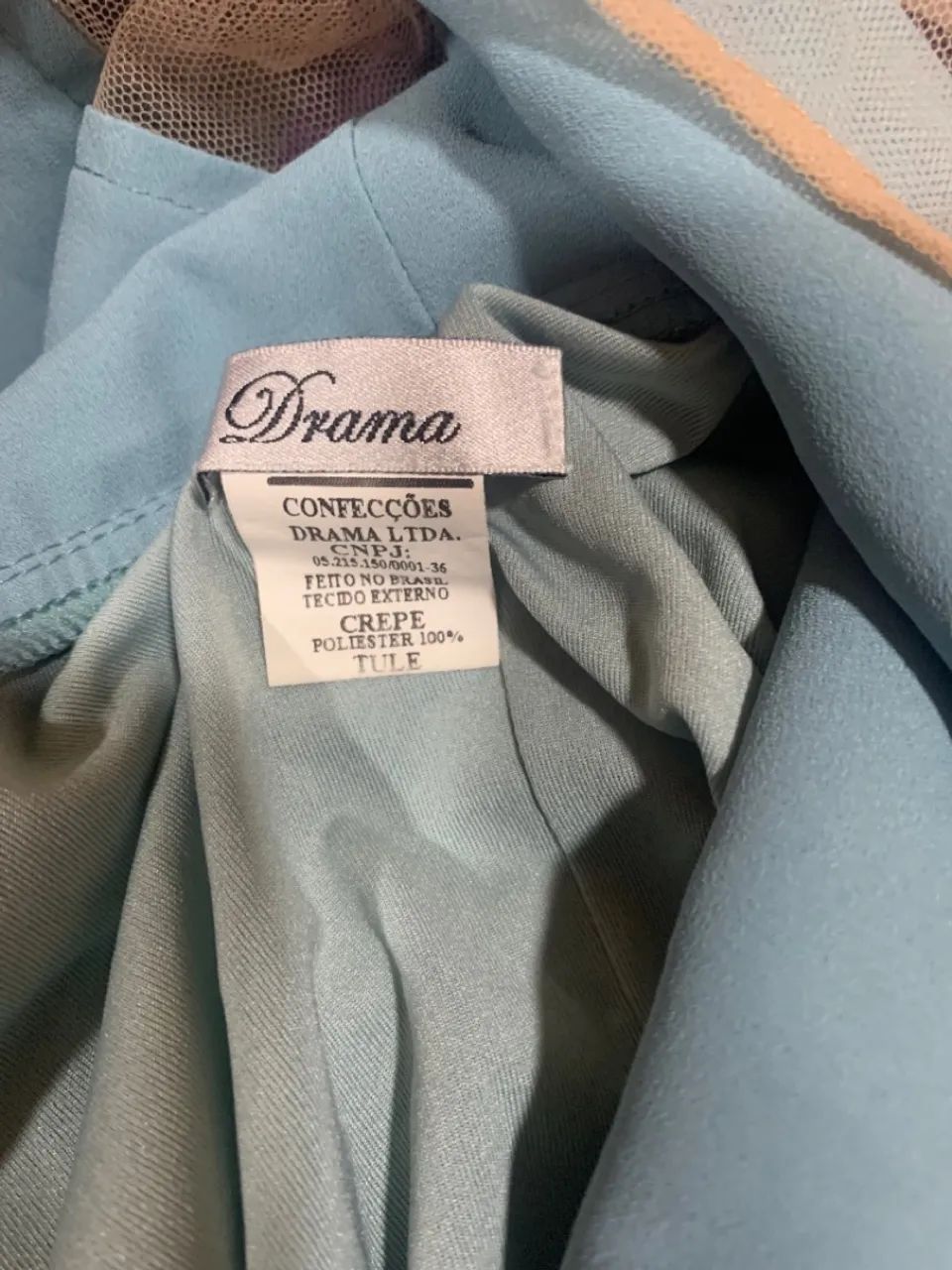 Vestido longo azul claro bordado - Foto 3