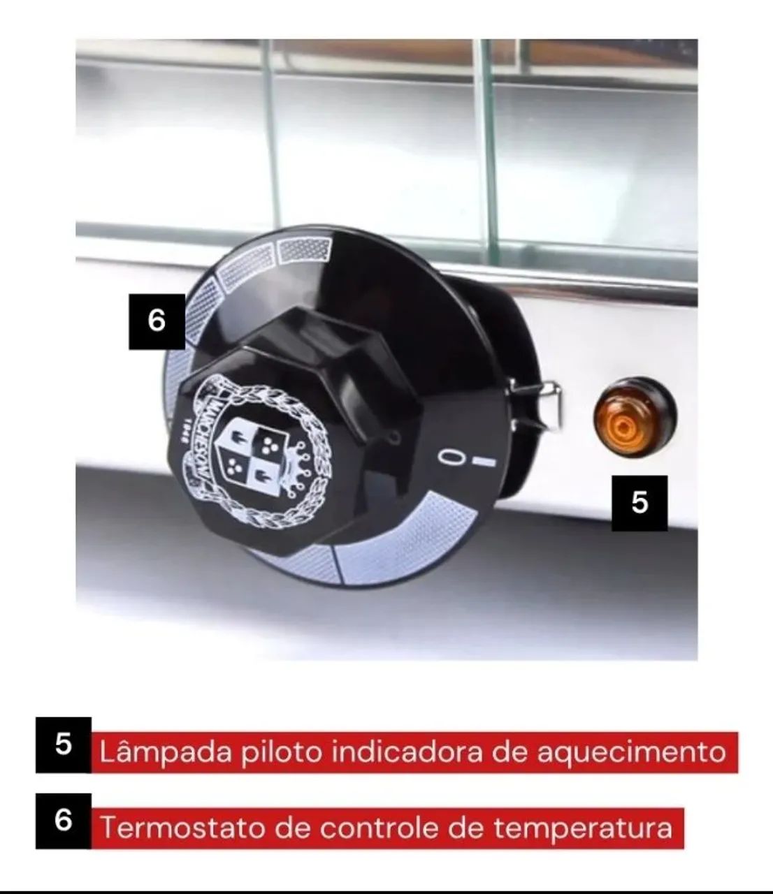 Estufa Expositora De Salgados 8 Bandejas<br>Ouro - Marchesoni - Foto 4