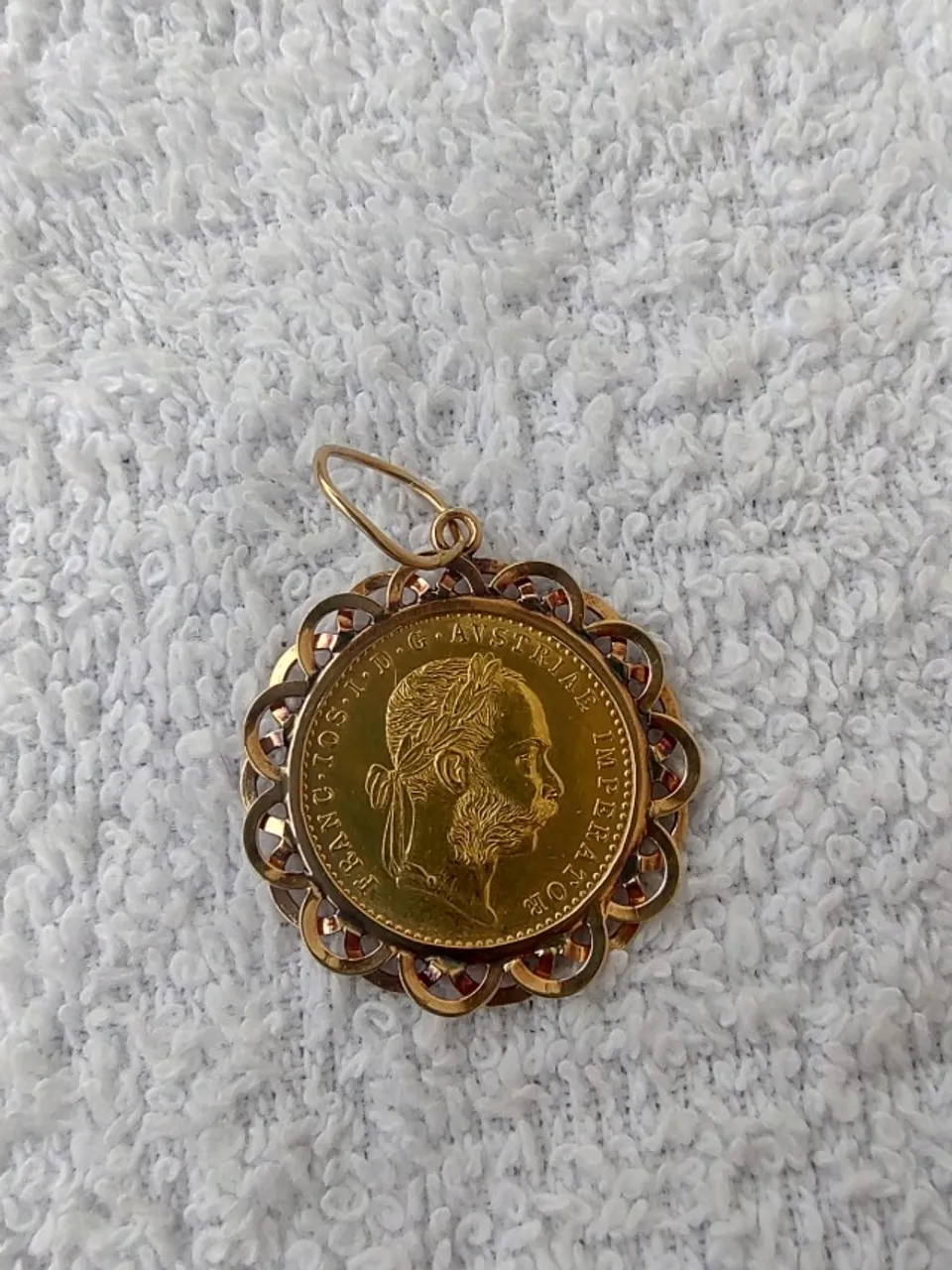 Moeda Áustria 1 Ducado 1915. 3,49 Gramas Ouro Puro 24K 986