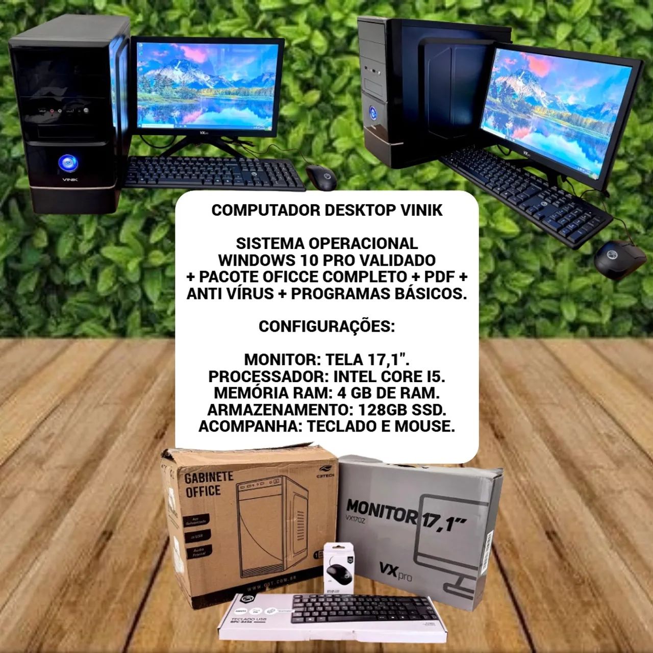 Computador Gamer Vinik -  Intel Core I5 - 4GB  128GB SSD