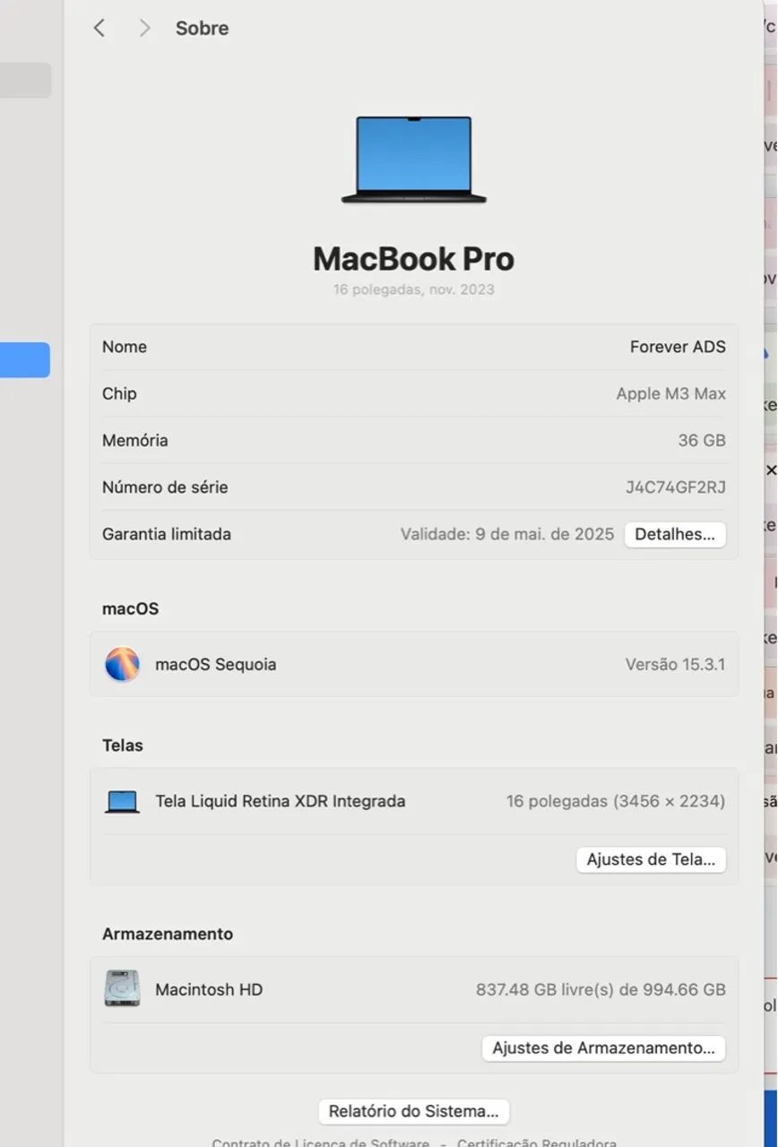 MacBook M3 MAX 36gb RAM 16? - Foto 4