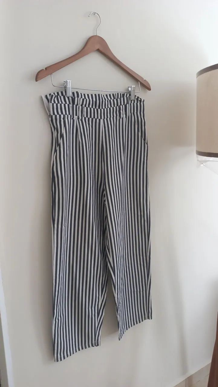 Calça Pantalona Listrada - Foto 2