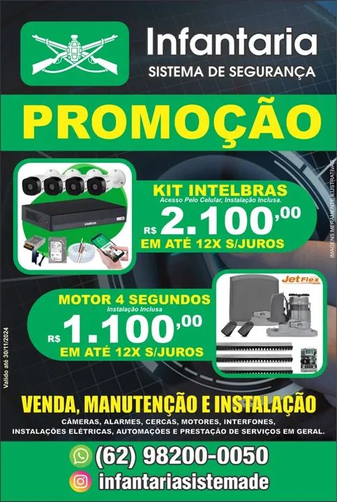 Kit câmeras Intelbras e Motor p Portão JetFlex