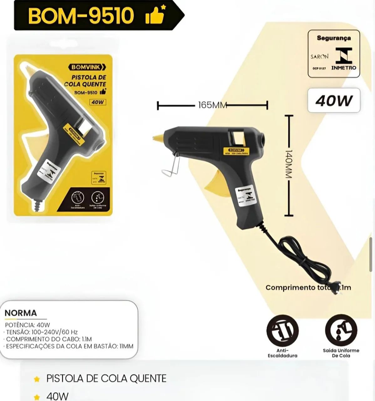 Pistola de cola quente 