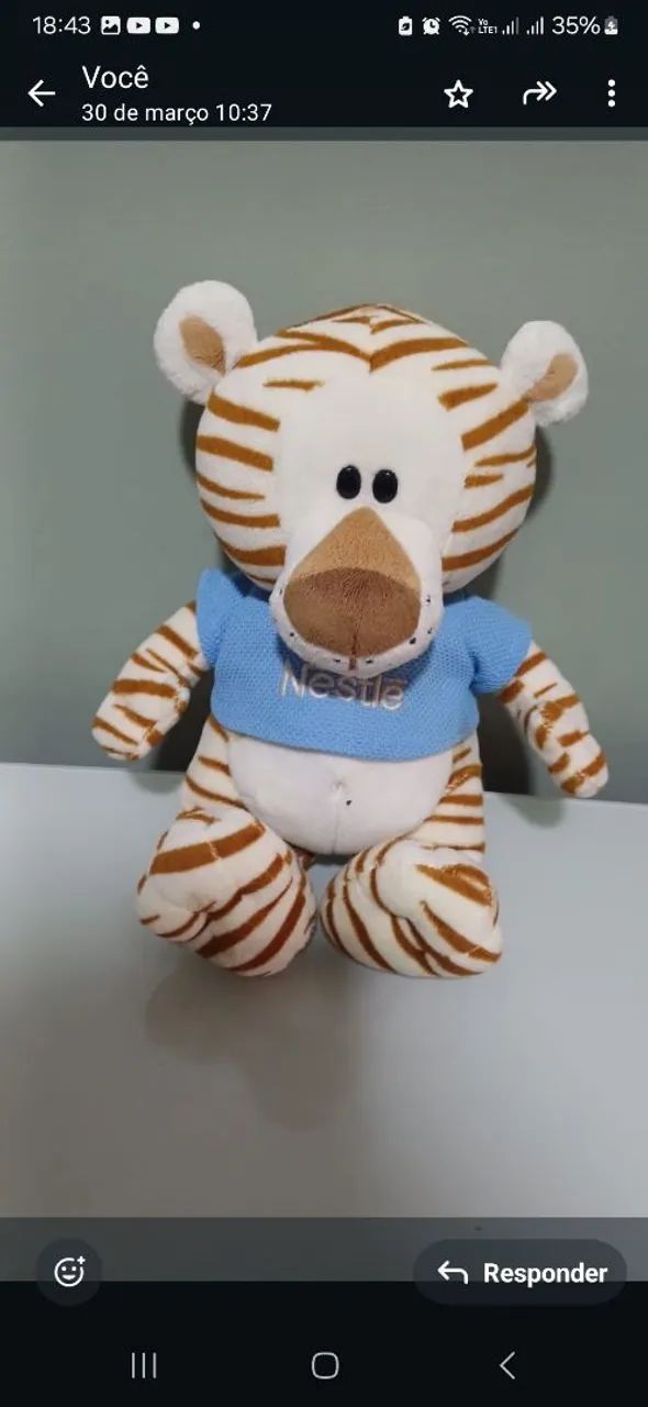 Pelúcia Nestlé macaco e tigre - Foto 2