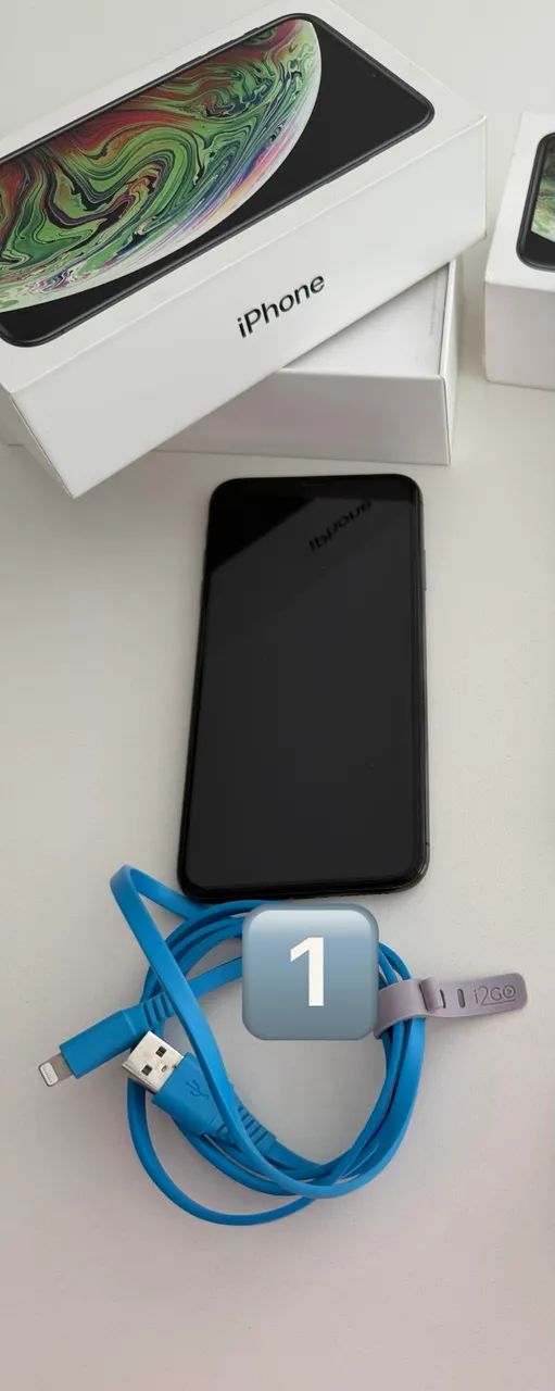 iPhone XS MAX 256 GB (01) - Preto - Bateria Nova 100% | R$ 990