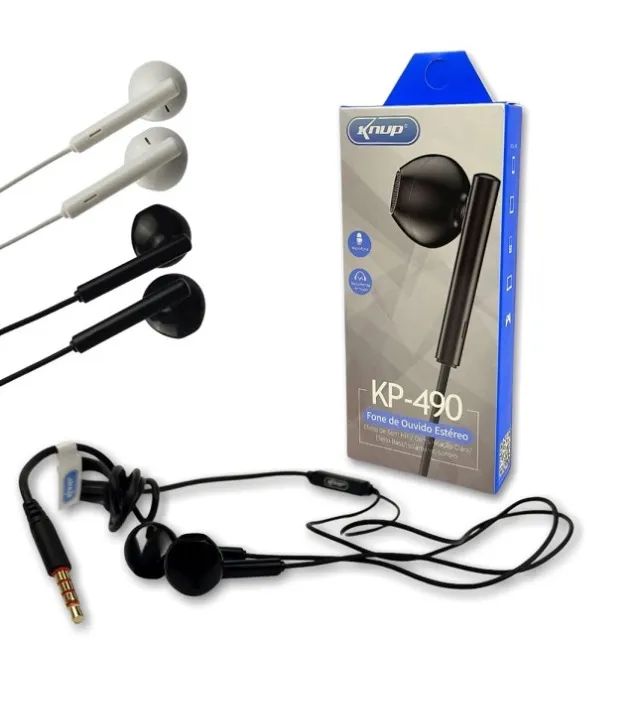 Fone De Ouvido Com Microfone Knup  KP-490 - Foto 4