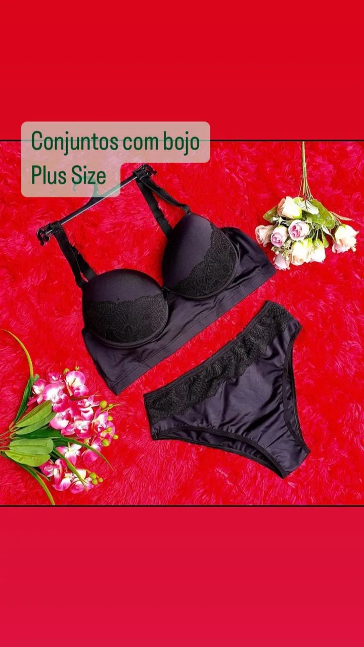 Conjuntos lingerie Plus size com bojo - Foto 3