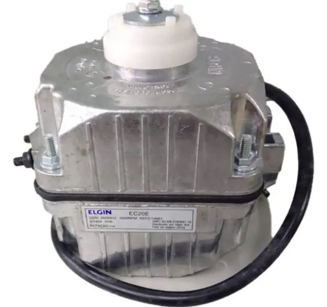 MICRO MOTOR VENTILADOR ELGIN EC-20E 1/25 220V COM HÉLICE E SUPORTE - Foto 2