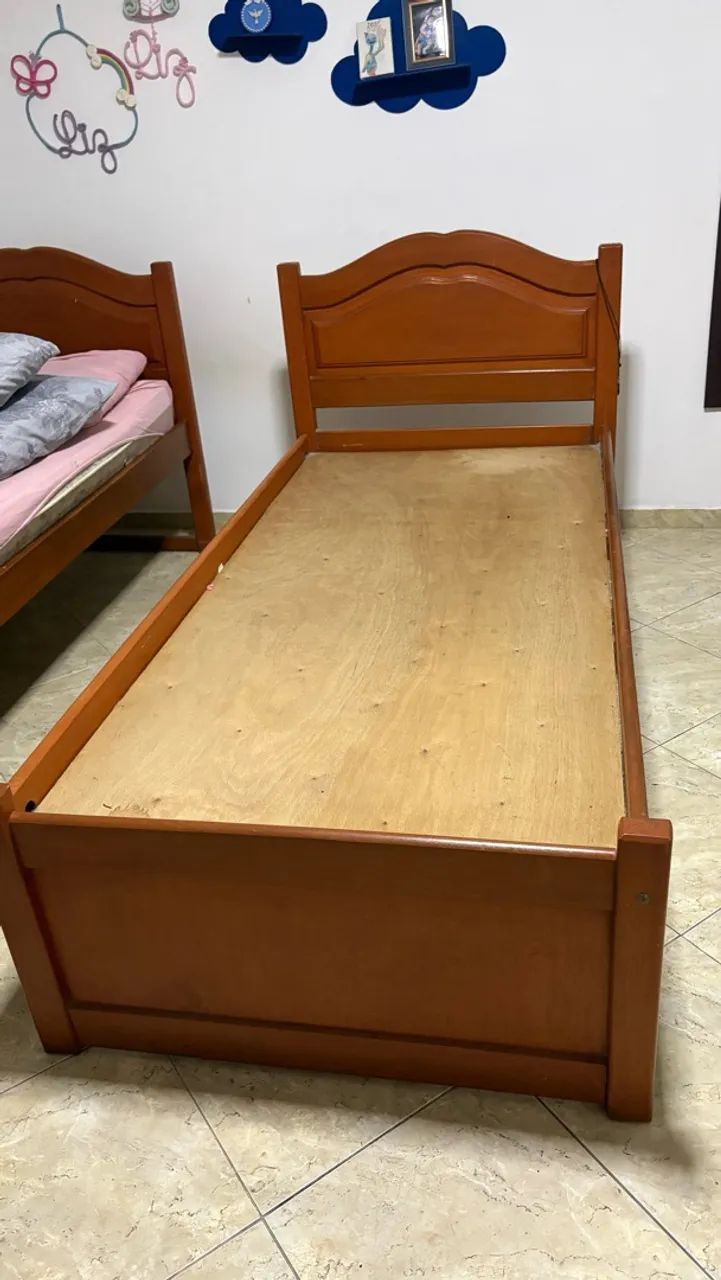CAMA DE MADEIRA DE SOLTEIRO  - Foto 3