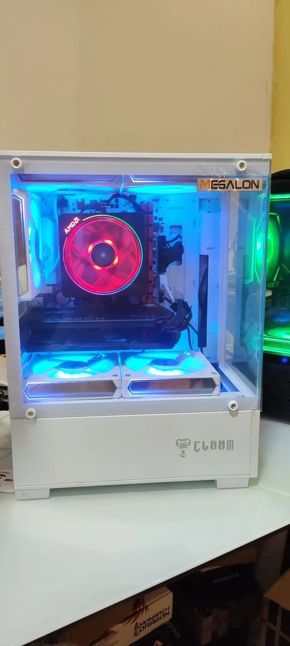  MÁQUINA GAMER WHITE (NOVO) - RYZEN 5 5600 + RX 7600 + WMI-FI 6 ?<br>Valor: R$ 4.800,00