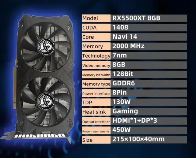 RADEON RX 5500 XT 8Gb - SOYO - Foto 2