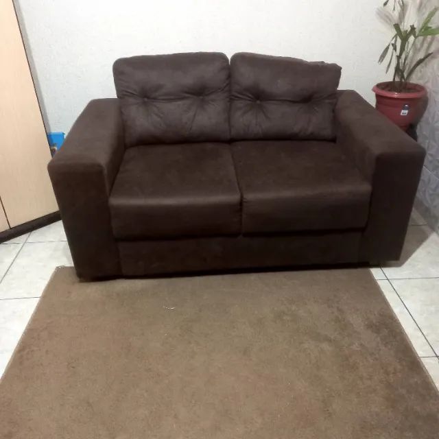 Sofá 2 lugares (Recém reformado )trocado td o tecido.  - Foto 2