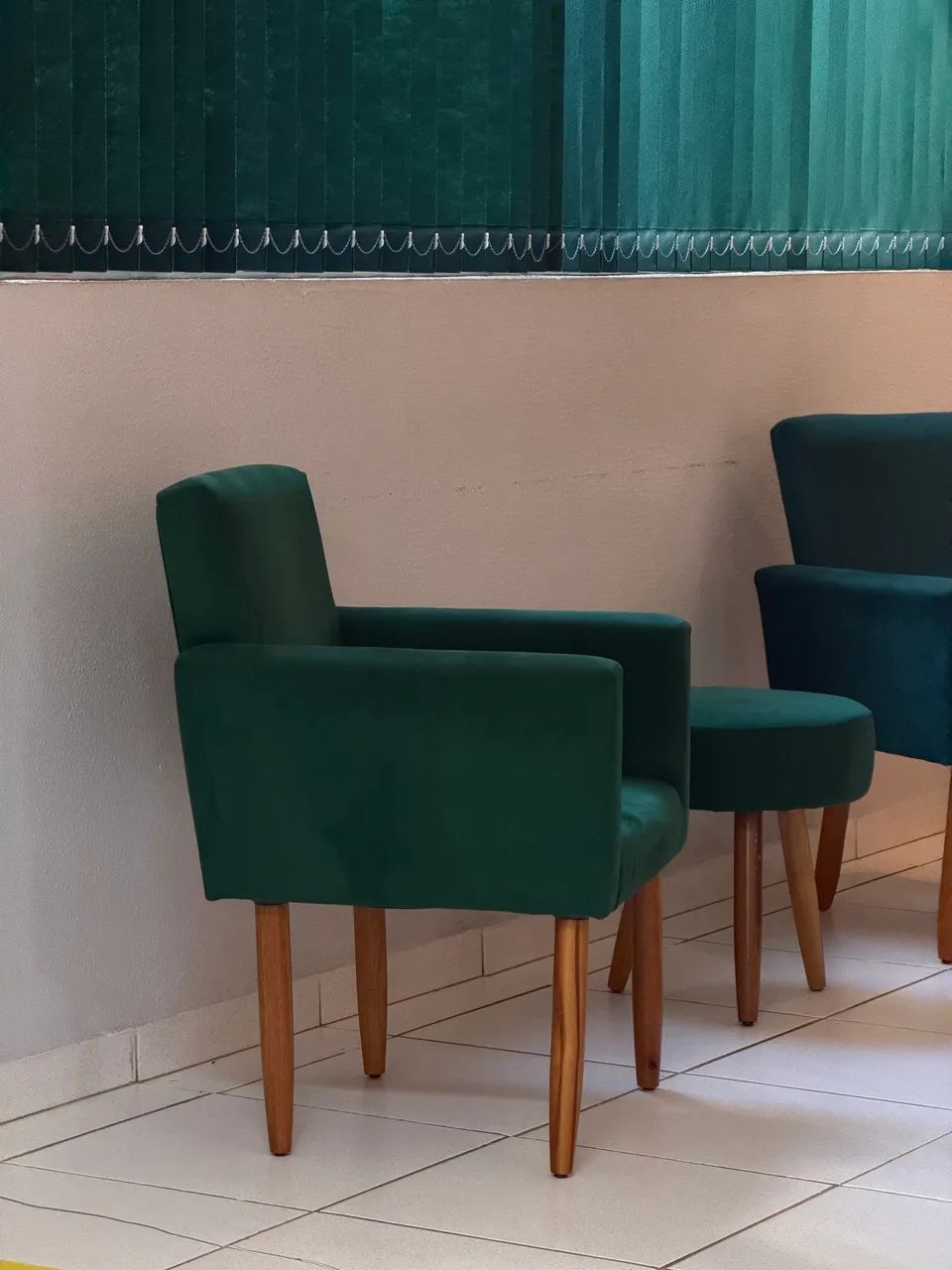 8 Poltronas de veludo verdes - Foto 2
