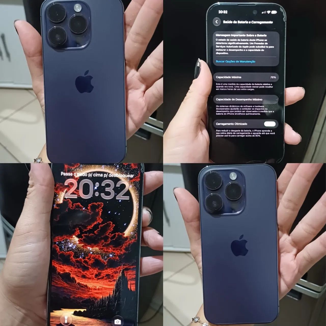 iPhone 14 Pro usado 256gb Roxo  - Foto 4